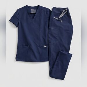 Figs Scrub Set Top & Jogger - Women's XS - Navy